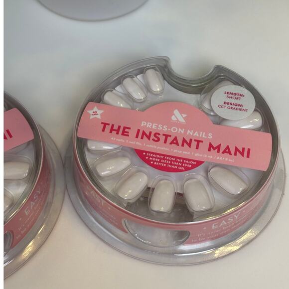 Olive & June The Instant Mani Press On Nails CCT Gradient Sheer Pink White Kits - Picture 2 of 3